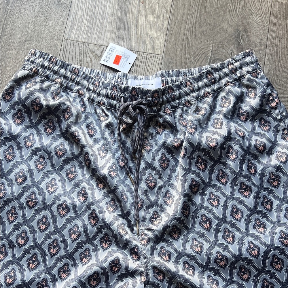 Urban Outfitters Gray Patterned Men's satin Pants